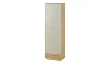 Dielenschrank links Taupe, Eiche bianco