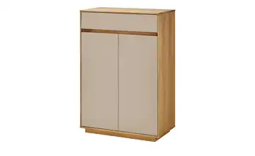 Schuhschrank 72 cm Einlegeböden Sand, Eiche bianco