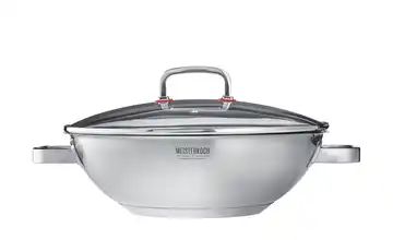 Meisterkoch Edelstahl-Wok mit Deckel