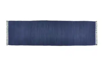 THEKO Teppich Blau 250 cm 70 cm 70x250 cm