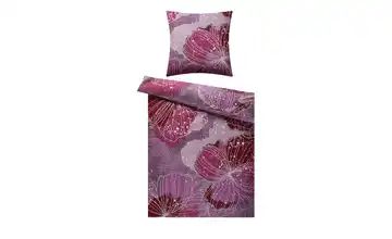 HOME STORY Satin Bettwäsche Blumen