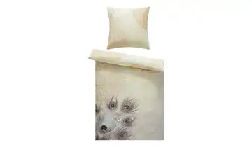 Satin Bettwäsche Pfauenfeder
