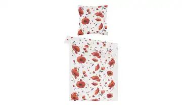 kaeppel Baumwoll Seersucker Bettwäsche Scarlett Poppies