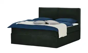 Boxi Boxspringbett 160 x 200 cm Boxi Smaragdgrün 160 cm Samt sehr hart Kaltschaumkern