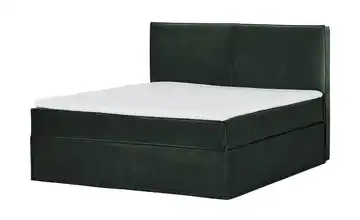 Boxi Boxspringbett 180 x 200 cm Boxi Smaragdgrün 180 cm H2 & H3 Viscoschaumkern Samt