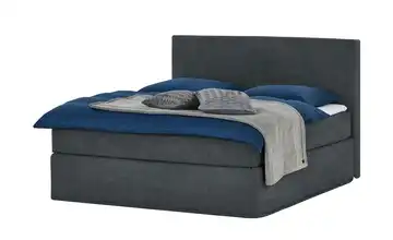 Boxi Boxspringbett  160 x 200 cm Boxi Anthrazit 160 cm Velours hart & sehr hart Viscoschaumkern