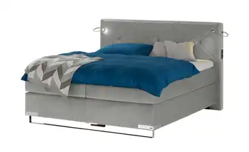 Musterring Boxspringbett Premiumversion Dubai H2 & H3 Hellgrau 180 cm