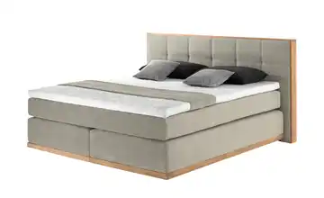Primo Massivholz-Boxspringbett Luca H3 180 cm Beige Kaltschaumkern