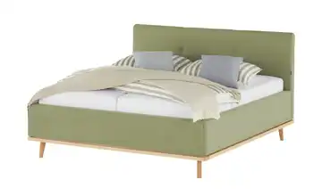 Musterring Polsterbett mit Bettkasten Delphi Variante A 160 cm mit Matratzen H2 & H2 Grün