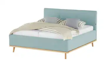 Musterring Polsterbett mit Bettkasten Delphi Variante A 180 cm ohne Matratzen Eisblau
