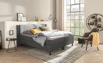 Motor-Boxspringbett Synda Anthrazit, Dunkelgrau H3 160 cm