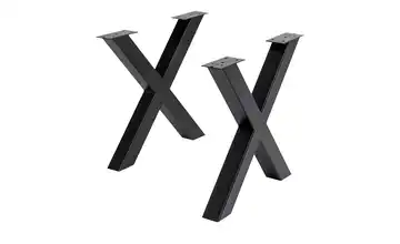 Tischgestell Tuxa massiv Schwarz X-Form (dick)