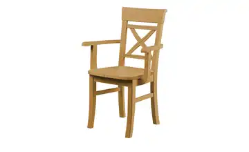 maison bleue Holzstuhl Florian Armlehne Hellbraun