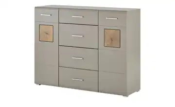 Kommode 140 cm Basaltgrau, holzfarben