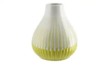 Vase Gelb/ Weiß 12,5 cm