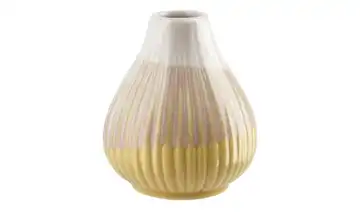 Vase Gelb/ Braun/ Weiß 9 cm