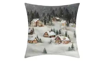 LAVIDA Kissen Winterlandschaft