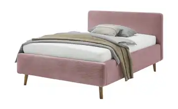 Polsterbett Altrosa Cordstoff 140 cm ohne Bettkasten