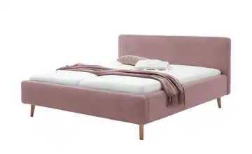 Polsterbett Altrosa Cordstoff 180 cm ohne Bettkasten
