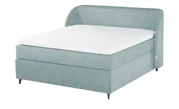 Jette Home Boxspringbett Jette Embrace 180 cm H2 & H3 Eisblau Latexkern