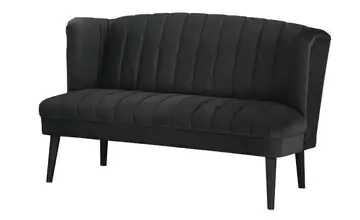 Twist Küchensofa  Samt Rina Schwarz 180 cm