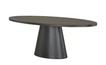 Esstisch mit Glastischplatte Schwarz 200 cm Länge