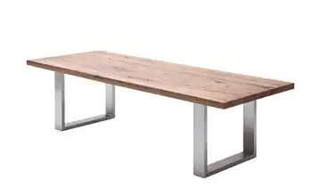 Woodford Kufentisch Lavello Eiche Bassano 200 cm edelstahlfarben, gebürstet