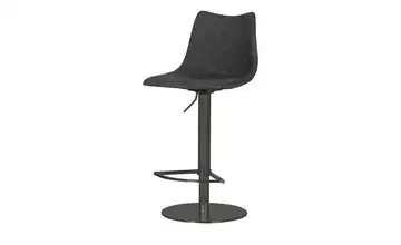 Barhocker Schwarz Schwarz rund