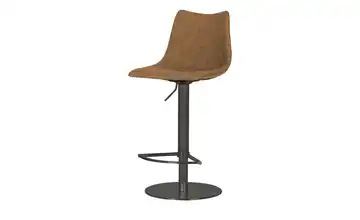 Barhocker Braun Schwarz rund