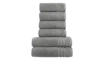  Handtuch-Set Anthrazit, 6-teilig   Soft Cotton 