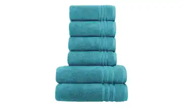  Handtuch-Set Petrol, 6-teilig  Soft Cotton 