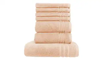  Handtuch-Set Hellorange, 7-teilig  Soft Cotton 
