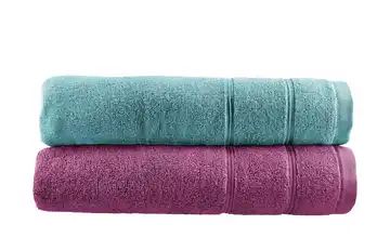  Duschtuch (70 x 140cm), 2er-Set Petrol-Beere  Lifestyle 