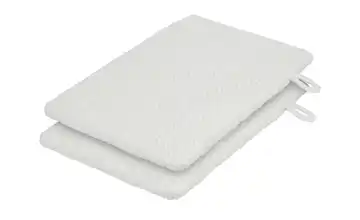 Como Green Waschhandschuh (16 x 21cm), 2er-Set Weiß  4077