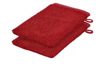 Como Green Waschhandschuh (16 x 21cm), 2er-Set Rot (Rubin)  4077