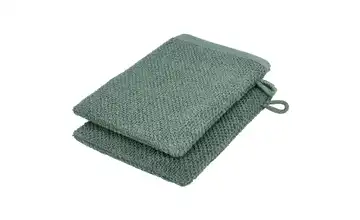 Como Green Waschhandschuh (16 x 21cm), 2er-Set Grün (Smaragd)  4077