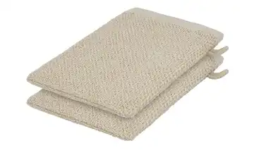 Como Green Waschhandschuh (16 x 21cm), 2er-Set Creme  4077