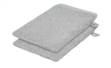 Como Green Waschhandschuh (16 x 21cm), 2er-Set Grau (Kiesel)  4077