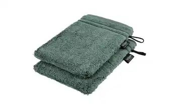  Waschhandschuh (16 x 21cm), 2er-Set Grün (Evergreen)  Vienna Supersoft 