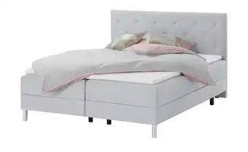 Polsterbett mit Bettkasten 160 cm Lilagrau