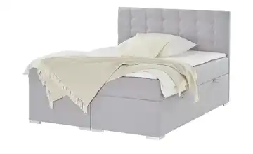 Polsterbett mit Bettkasten 160 cm Lilagrau