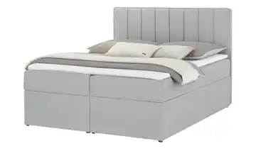 Polsterbett mit Bettkasten 160 cm Grau