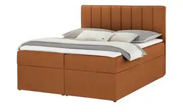 Polsterbett mit Bettkasten 160 cm Kupferrot