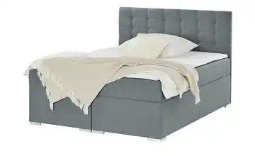 Polsterbett mit Bettkasten 160 cm Dunkelgrau