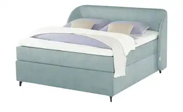 Jette Home Boxspringbett Jette Embrace Eisblau 200 cm H2 Latexkern