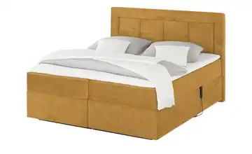 Jette Home Motor-Boxspringbett Jette Patch Goldgelb 180 cm H3