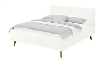 Polsterbett Creme Teddy ohne Bettkasten 160 cm Eiche