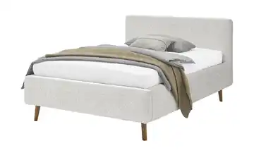 Polsterbett Grau Teddy ohne Bettkasten 140 cm Eiche