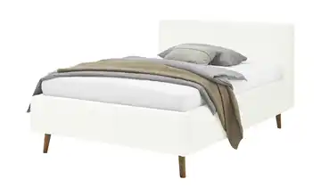 Polsterbett mit Bettkasten Creme Teddy mit Bettkasten 140 cm Eiche
