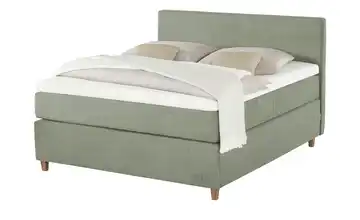 Jette Home Boxspringbett Jette Flex 73,5 cm 180 cm H3 Grün Kaltschaumkern